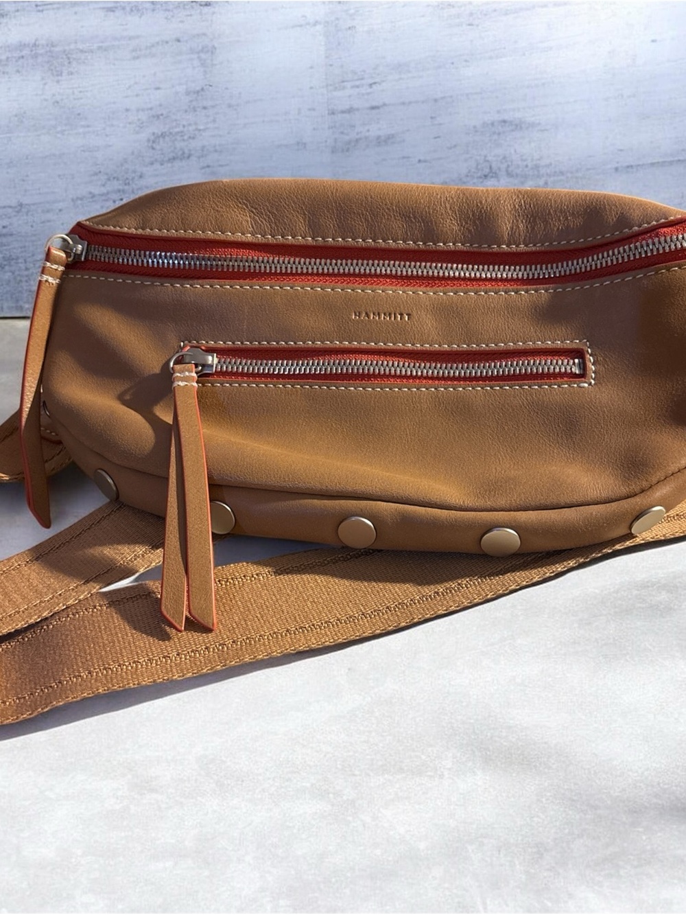 Hammitt Charles Tan leather crossbody